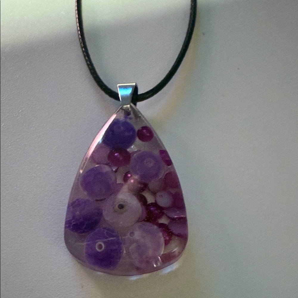 Purple Pendant Necklace